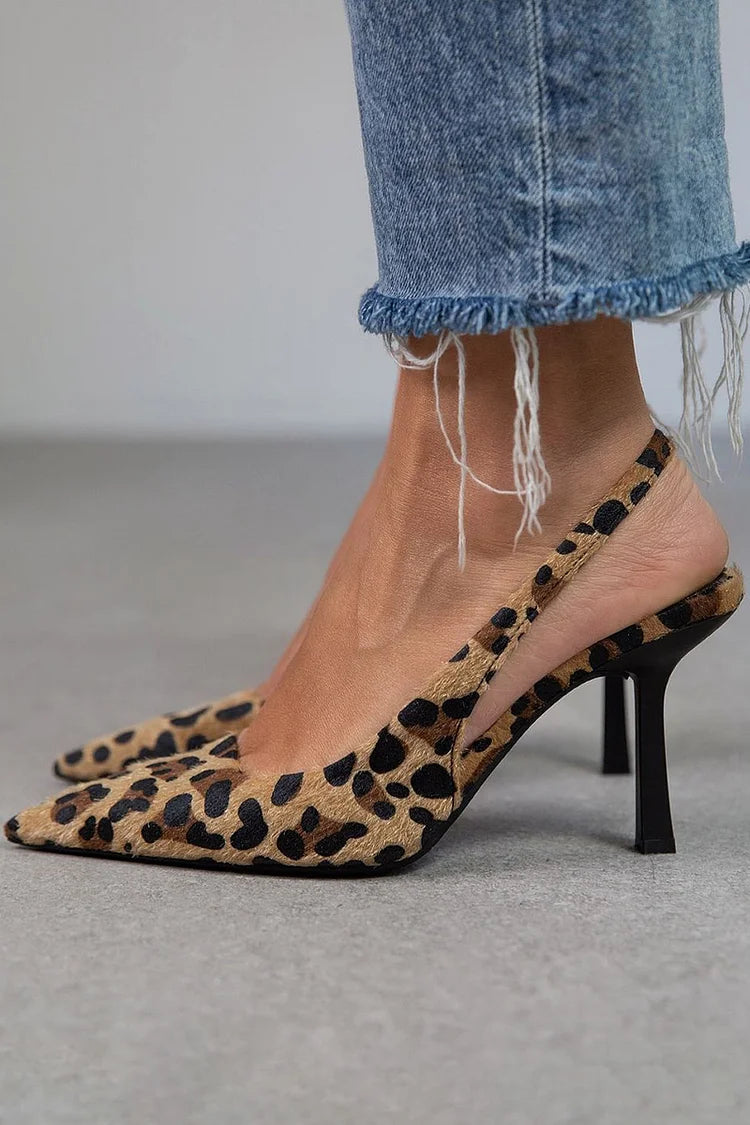 Ambra™ | Aukštakulniai su leopardų raštu ir užkulniu