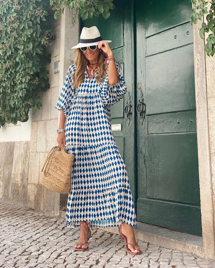 Elin | Bohemian Cotton Maxi Dress