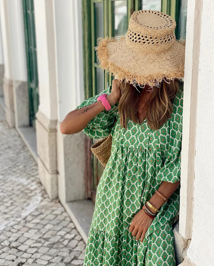 Elin | Bohemian Cotton Maxi Dress