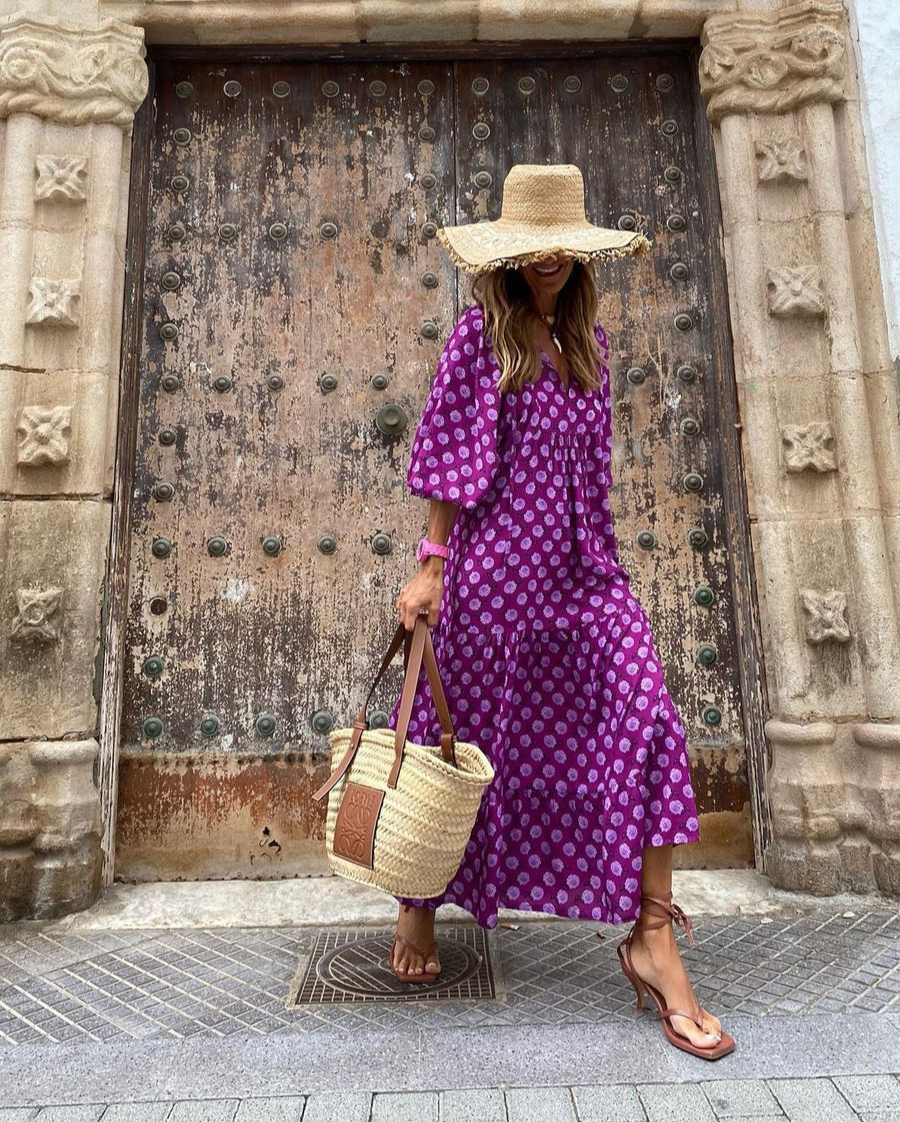 Elin | Bohemian Cotton Maxi Dress