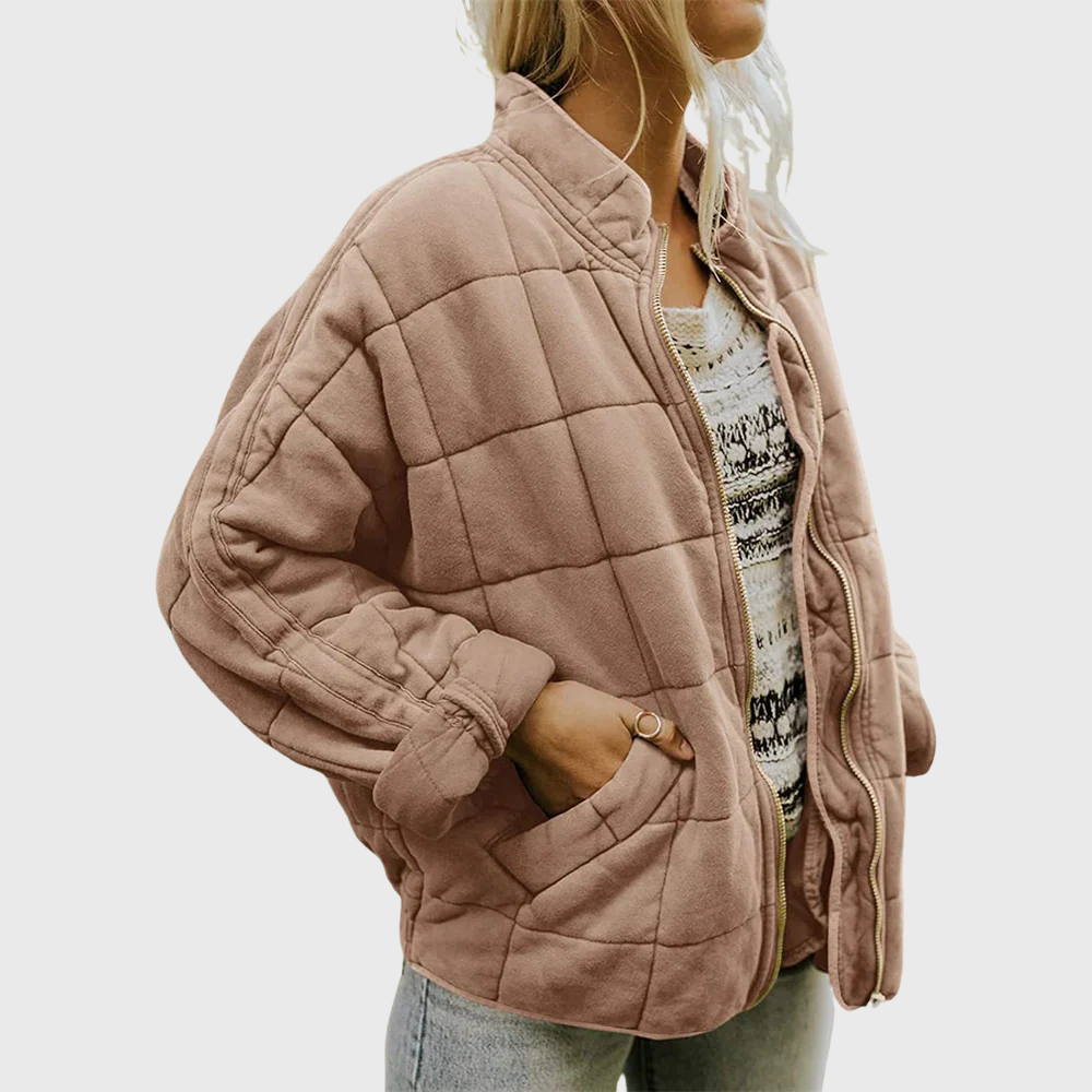 Amy | Elegantiška oversized striukė su dygsniuotais detalėmis