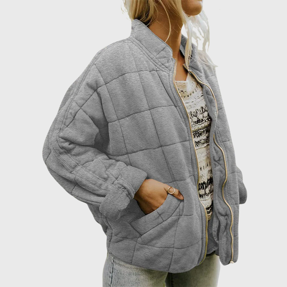Amy | Elegantiška oversized striukė su dygsniuotais detalėmis