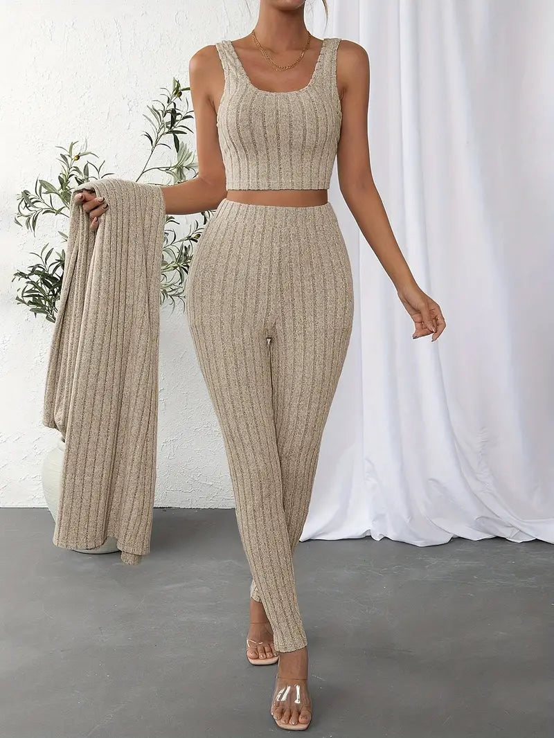 Solène - Stylish Ribbed Set