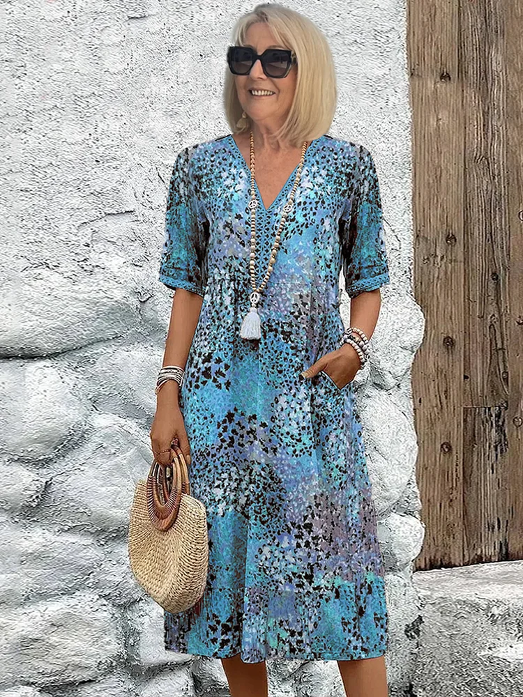 Helen | Elegantiška maxi suknelė su žaismingu gėlių raštu