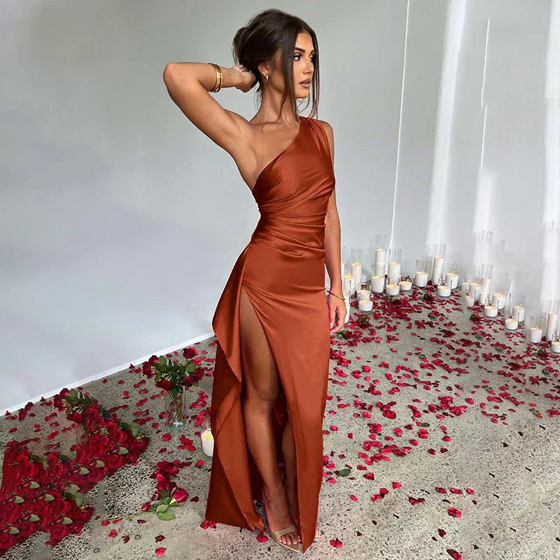 Elegantiška Rožinė Maxi Suknelė