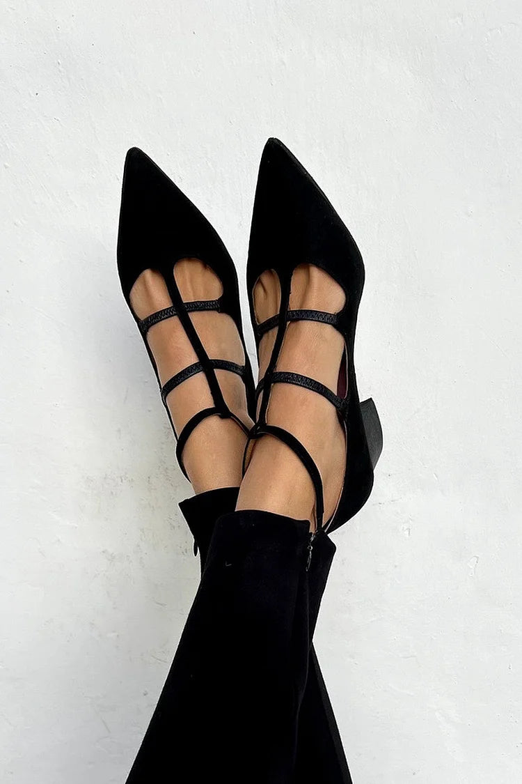 Giada™ | Elegantiški bateliai su kryžminėmis dirželėmis