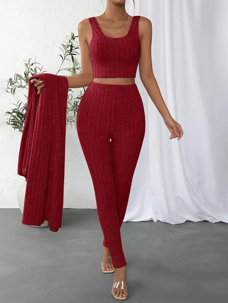 Solène - Stylish Ribbed Set