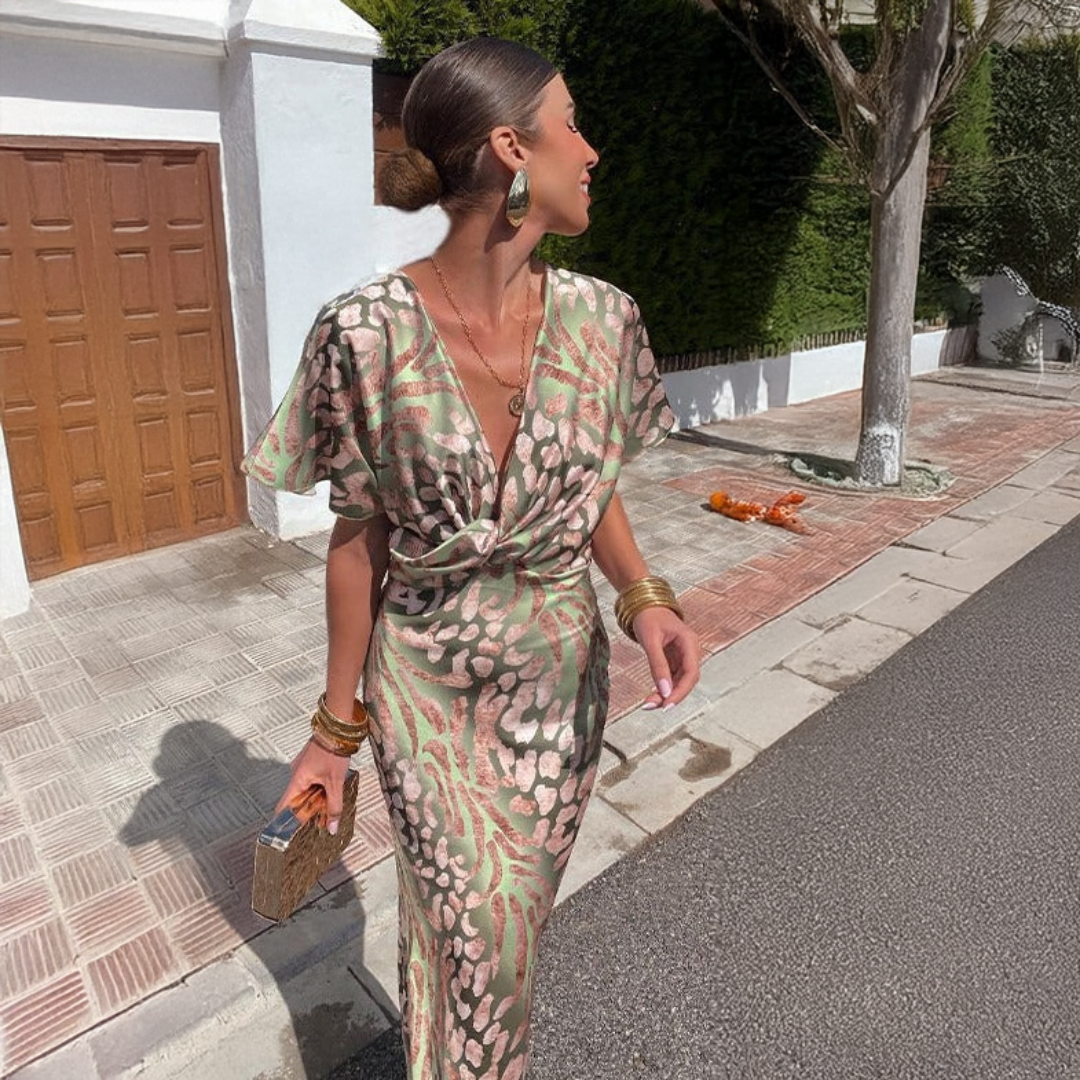 Gênes | Elegantiška drapiruota suknelė