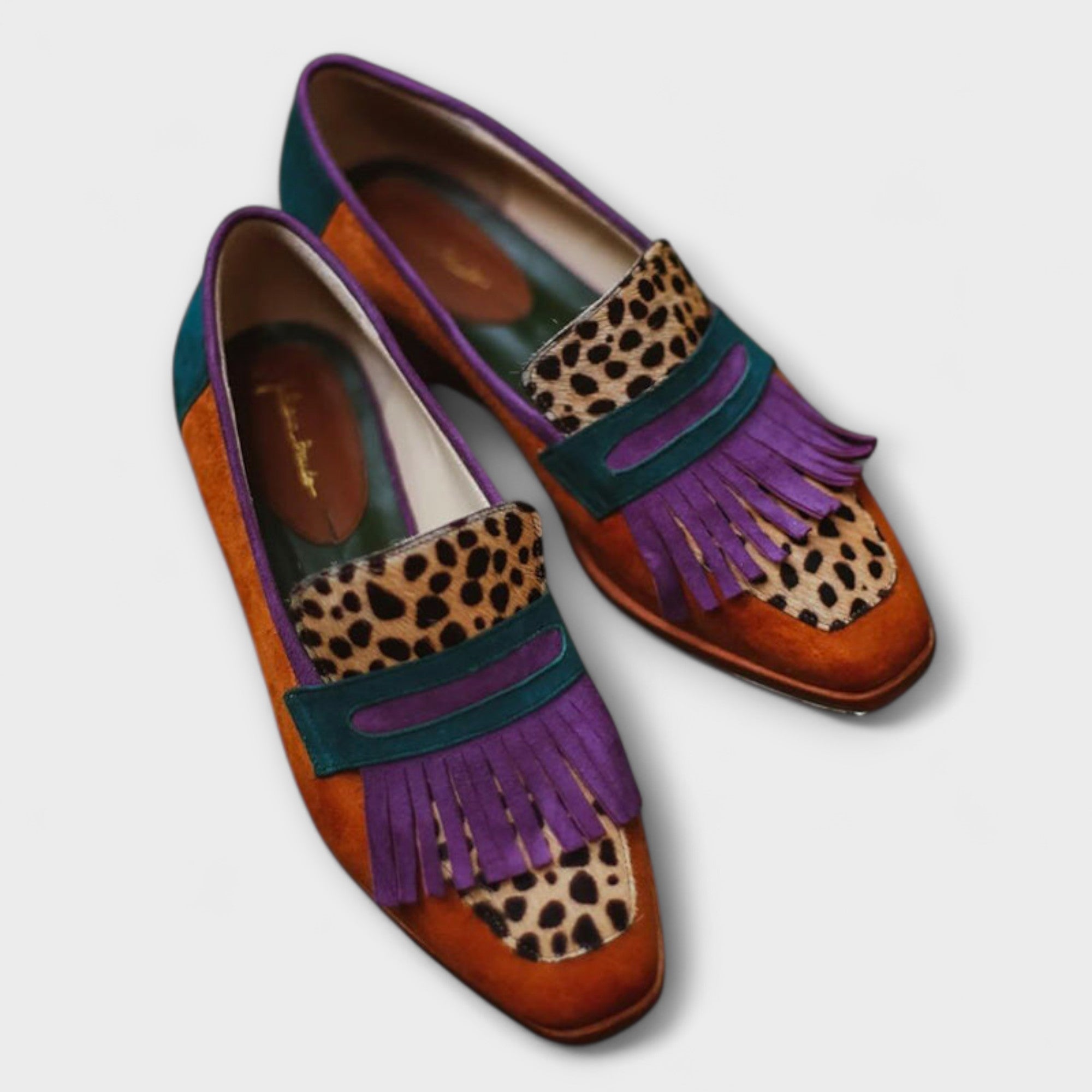 Fallon – Klasikiniai Ruda Leopardo Rašto Loaferiai