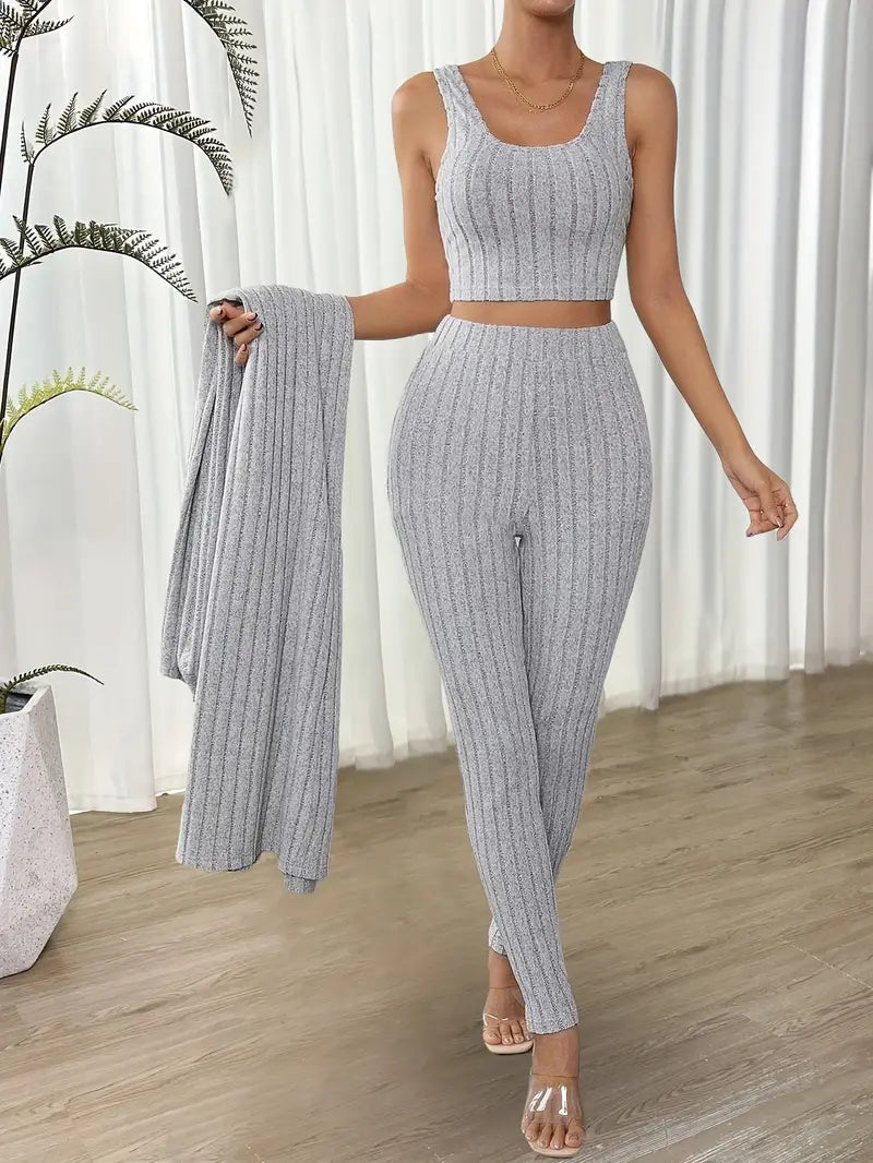 Solène - Stylish Ribbed Set