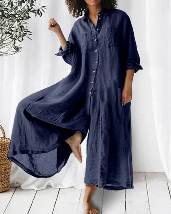 Maja - Lino Ramybės Jumpsuit