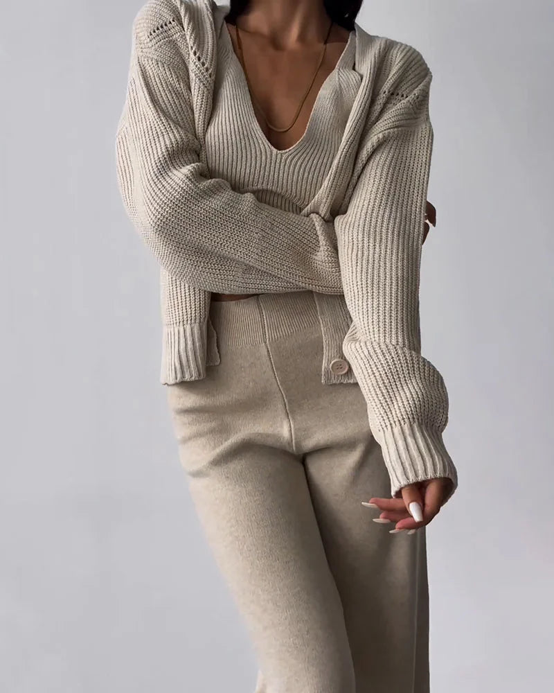 Amandine - Elegantiškas Megztinis Rinkinys