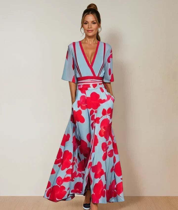 Celine | Elegantiška suknelė su gėlių raštu