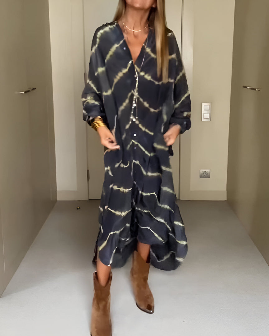 Eva | Maxi Bohemian Striped Dress