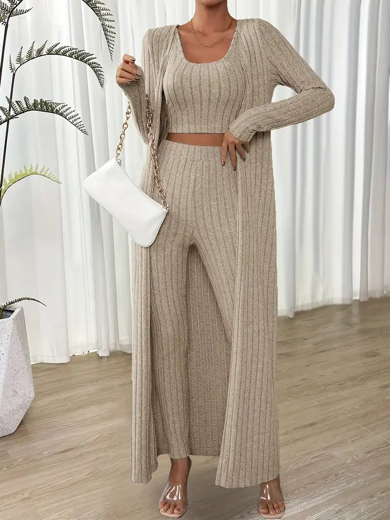 Solène - Stylish Ribbed Set