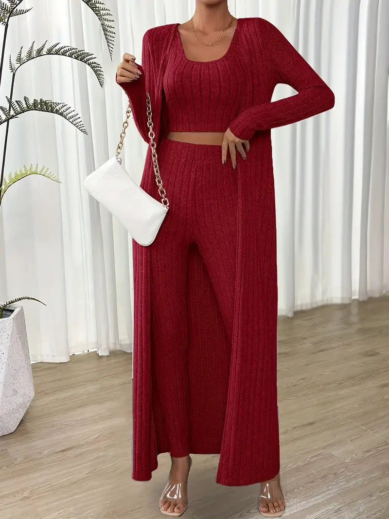 Solène - Stylish Ribbed Set