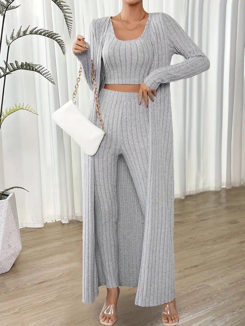 Solène - Stylish Ribbed Set