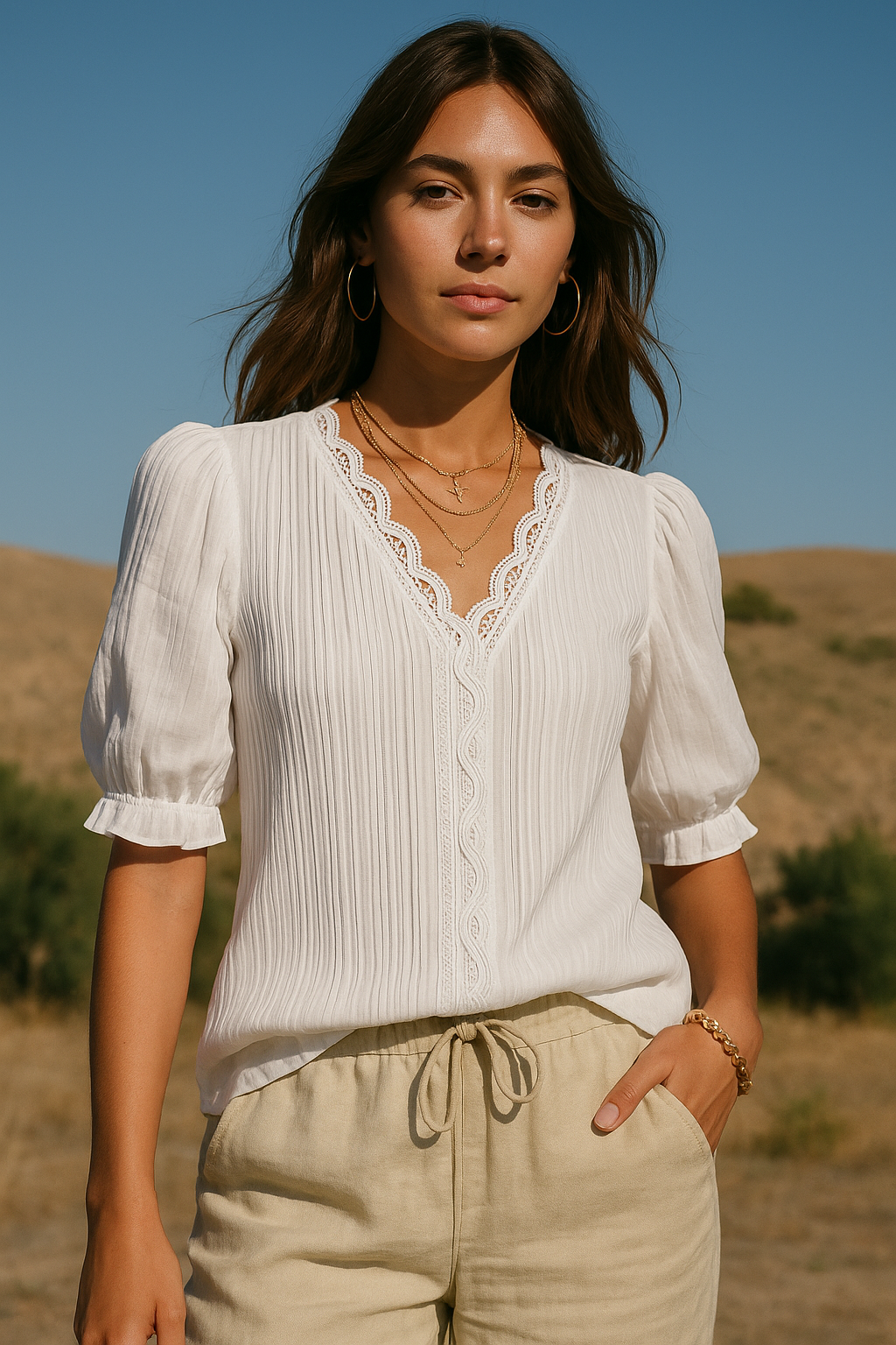 Bea | Charmanti Blouse with Elegant Accents