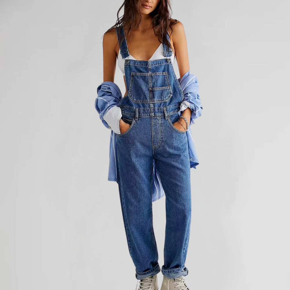 Jacqui - City Chic Denim Jumpsuit