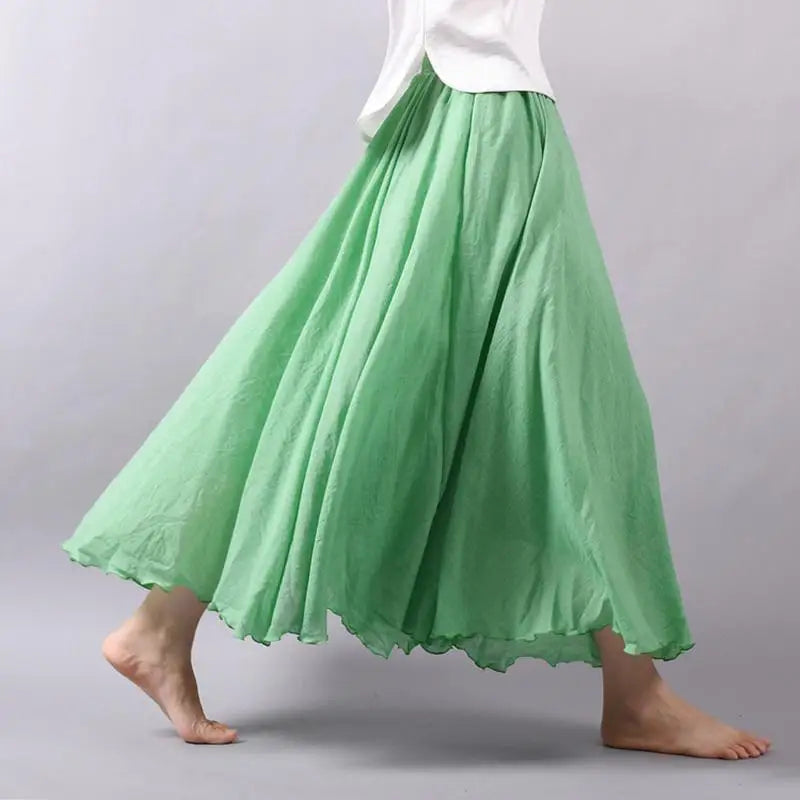Ines | Žaismingai elegantiškas vasaros maxi sijonas
