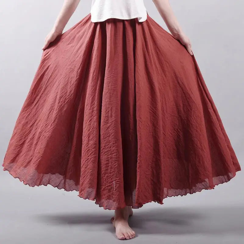 Ines | Žaismingai elegantiškas vasaros maxi sijonas
