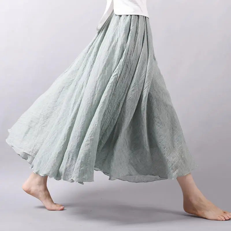 Ines | Žaismingai elegantiškas vasaros maxi sijonas