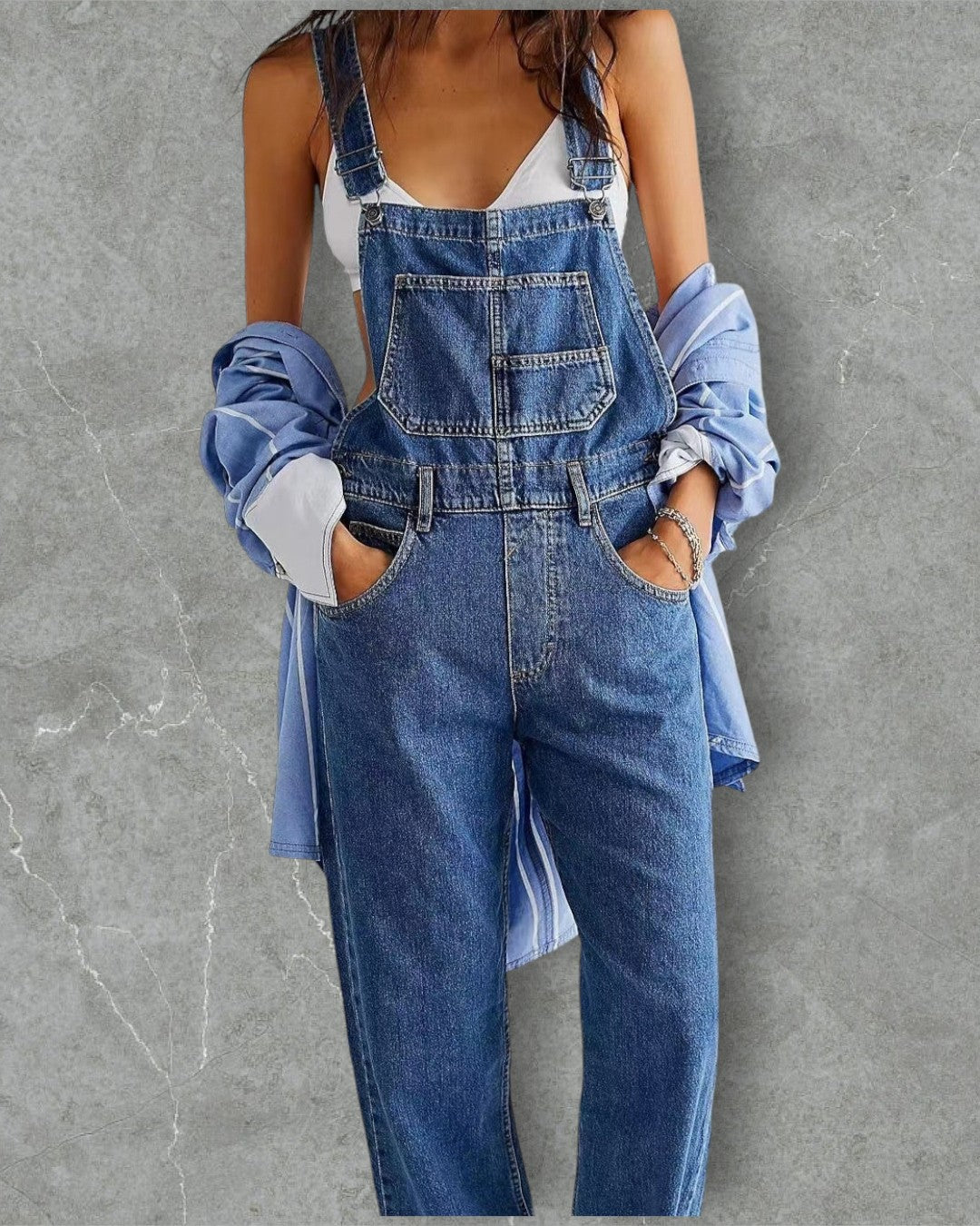 Jacqui - City Chic Denim Jumpsuit