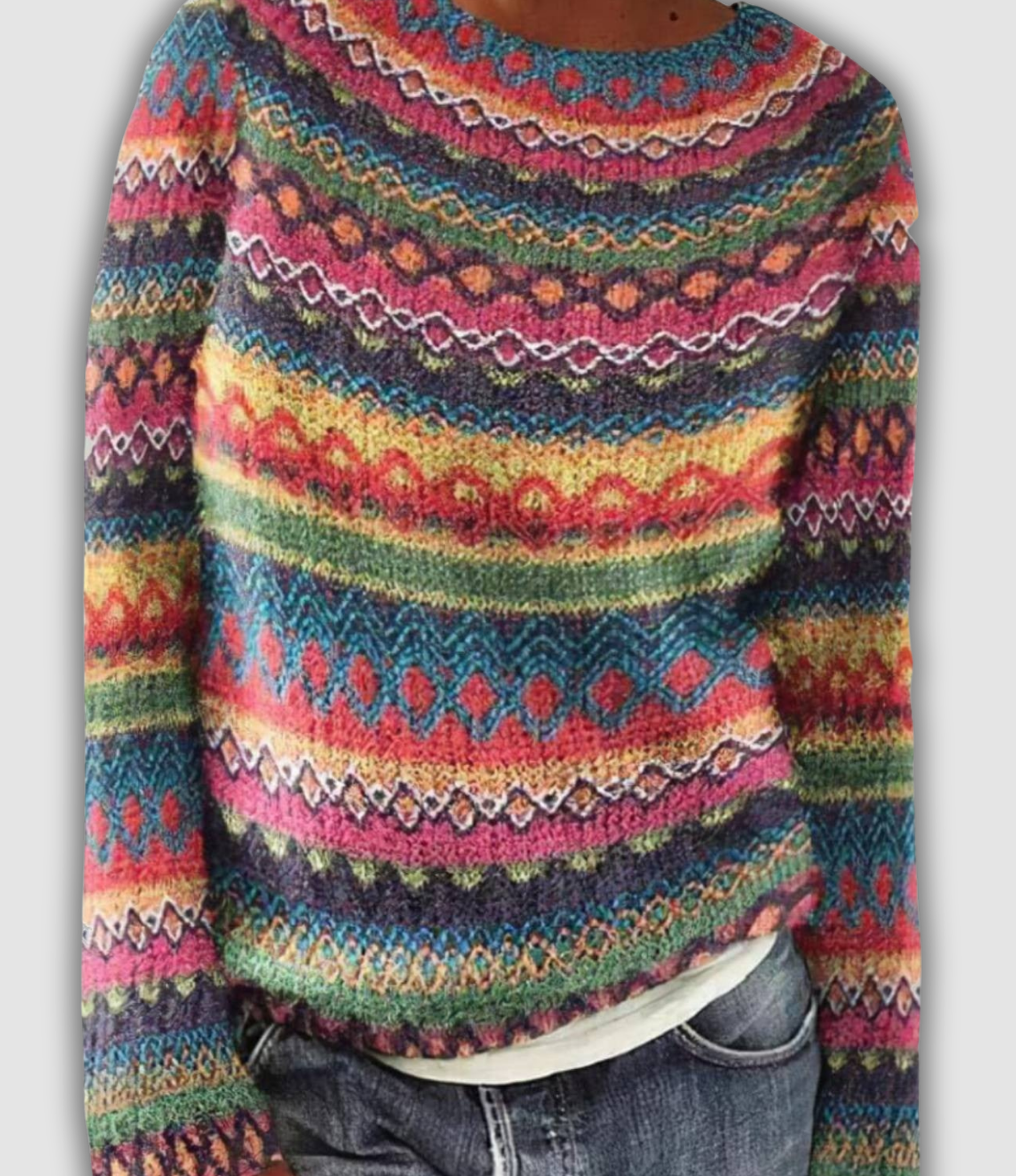 Sigrun | Retro Kaleidoscope Icelandic Sweater