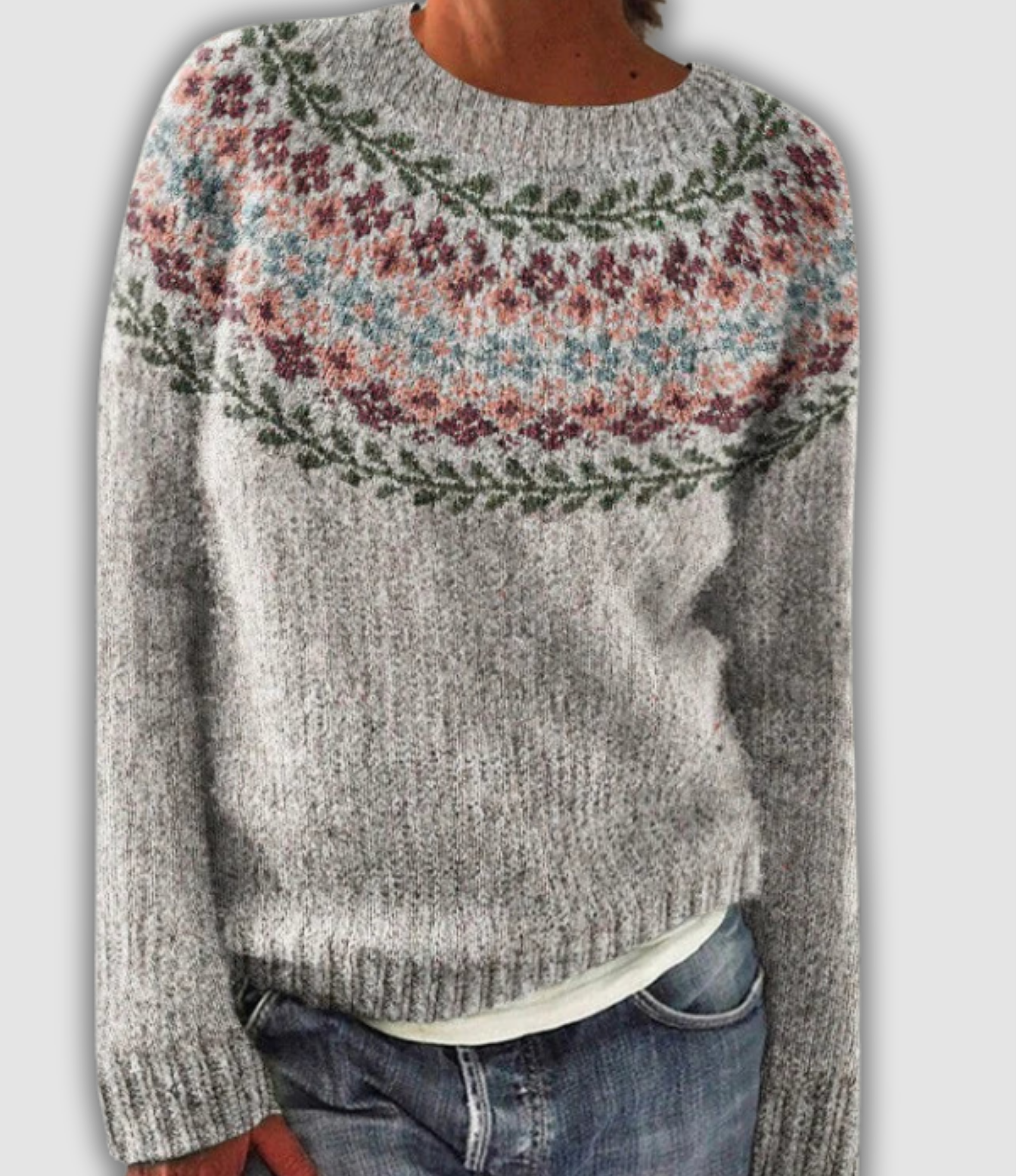 Liv | Vintage Flower Knit for Everyday Comfort