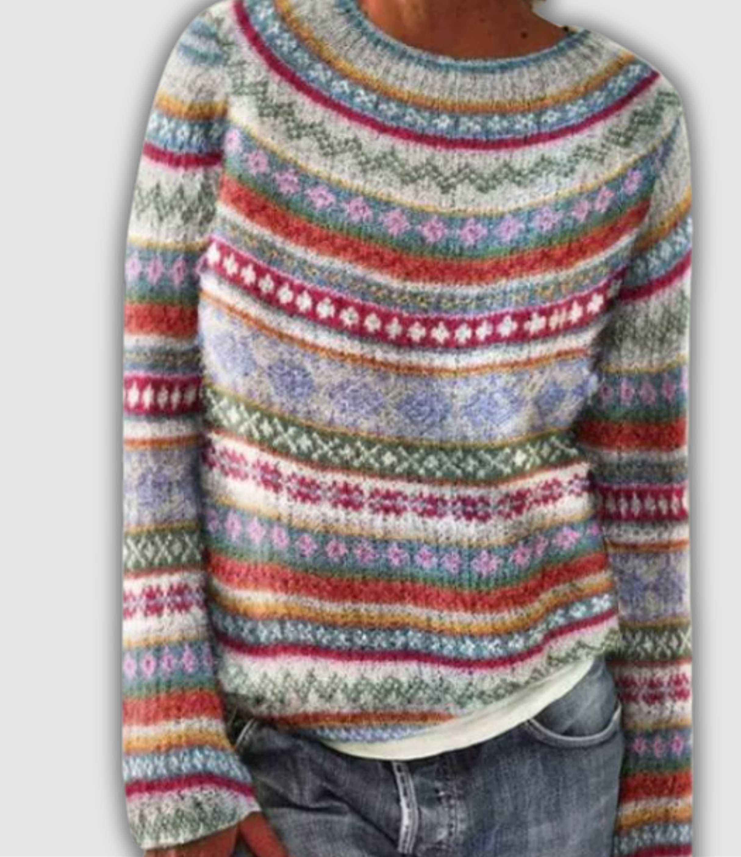 Solvia | Colorful Vintage Fair Isle Sweater for Cozy Days
