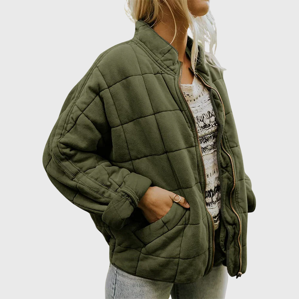 Amy | Elegantiška oversized striukė su dygsniuotais detalėmis