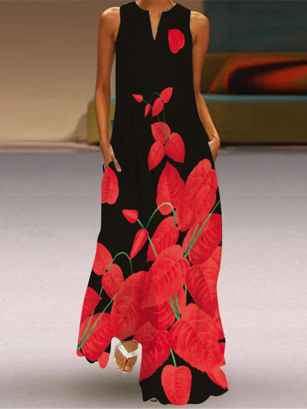 Aurelia | Papillon A-Line Dress with Floral Design
