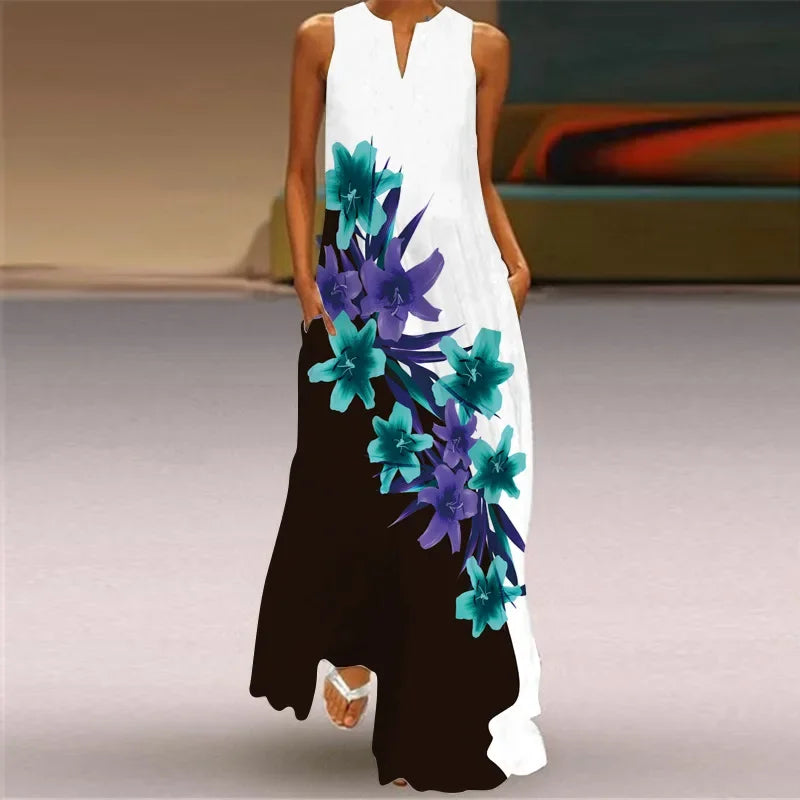 Aurelia | Papillon A-Line Dress with Floral Design