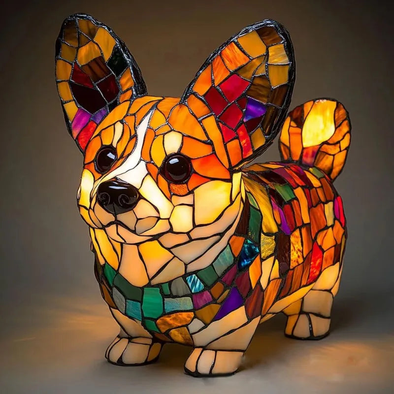 Corgi Šviesos Lempa su Blizgučiais