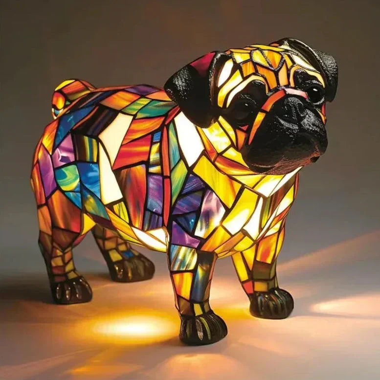 Happy Ray Pug Lamp