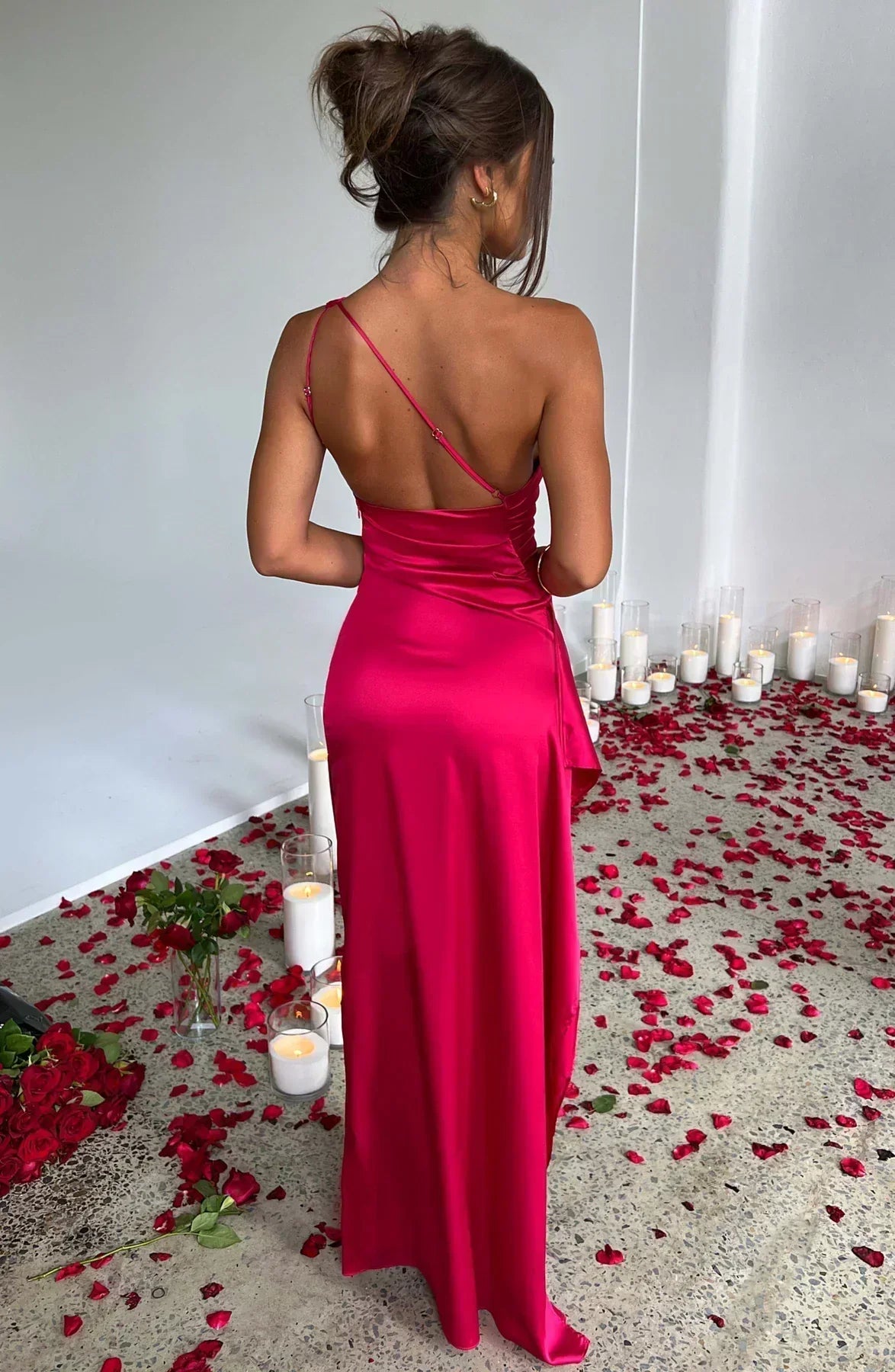 Elegantiška Rožinė Maxi Suknelė