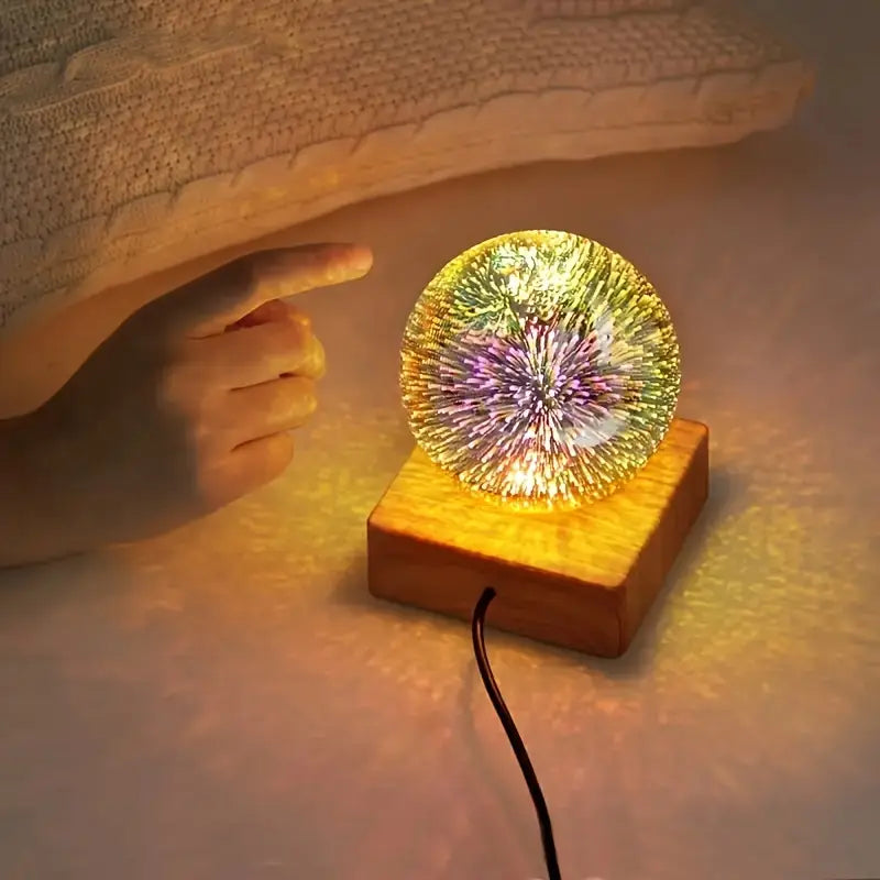 3D Kristalinė Fejerverkų Lempa