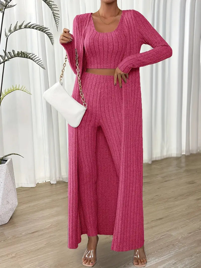 Solène - Stylish Ribbed Set