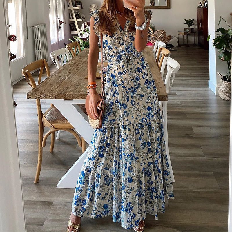 Renata – Ilga Gėlių Suknelė" could be rewritten as "Renata – Long Floral Dress.