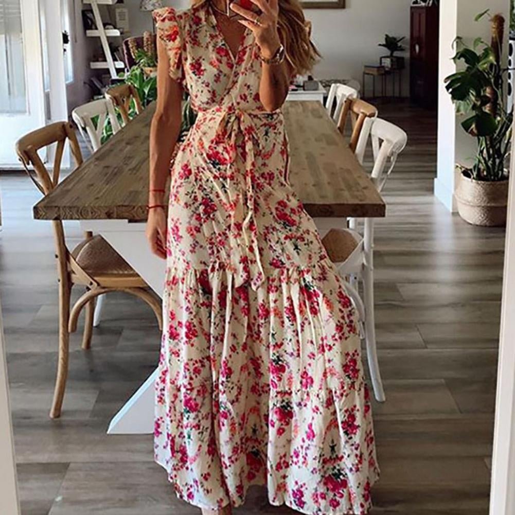 Renata – Ilga Gėlių Suknelė" could be rewritten as "Renata – Long Floral Dress.