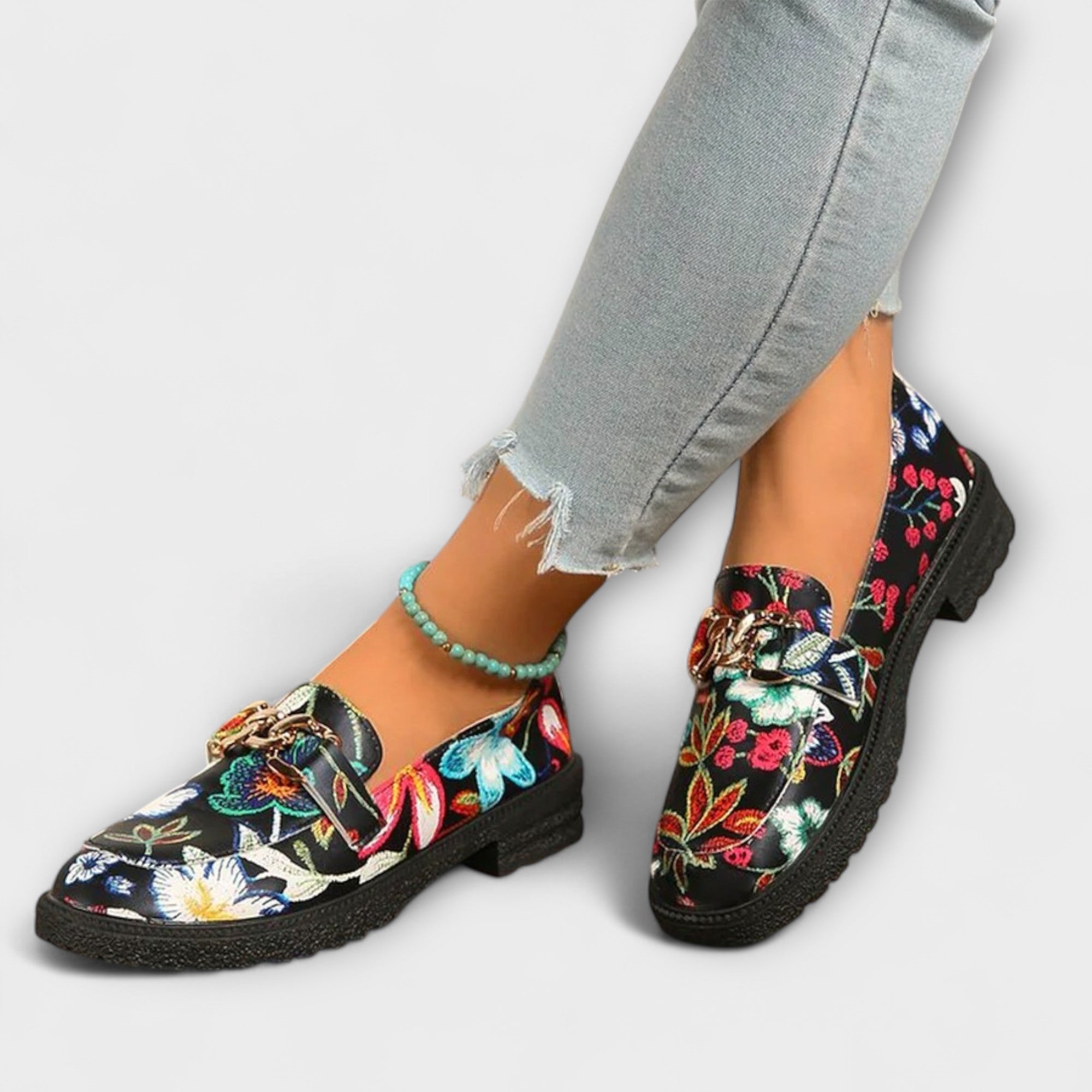 Orla – Multicolor Floral Pattern Loafers