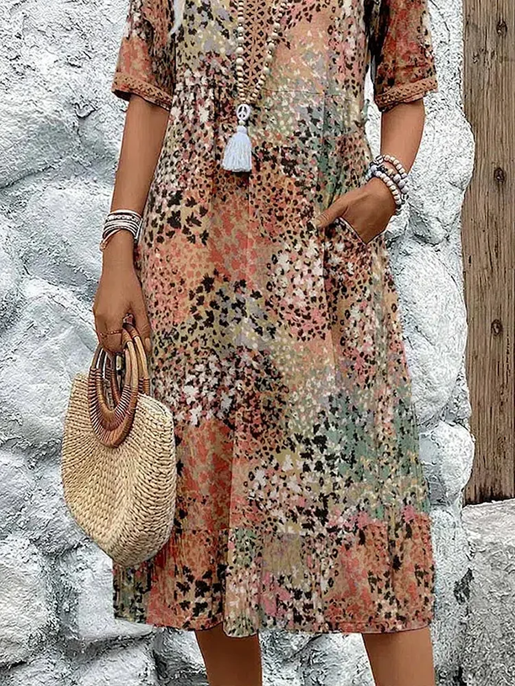 Helen | Elegantiška maxi suknelė su žaismingu gėlių raštu
