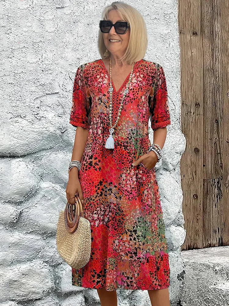 Fatima - Gėlėta Suknelė