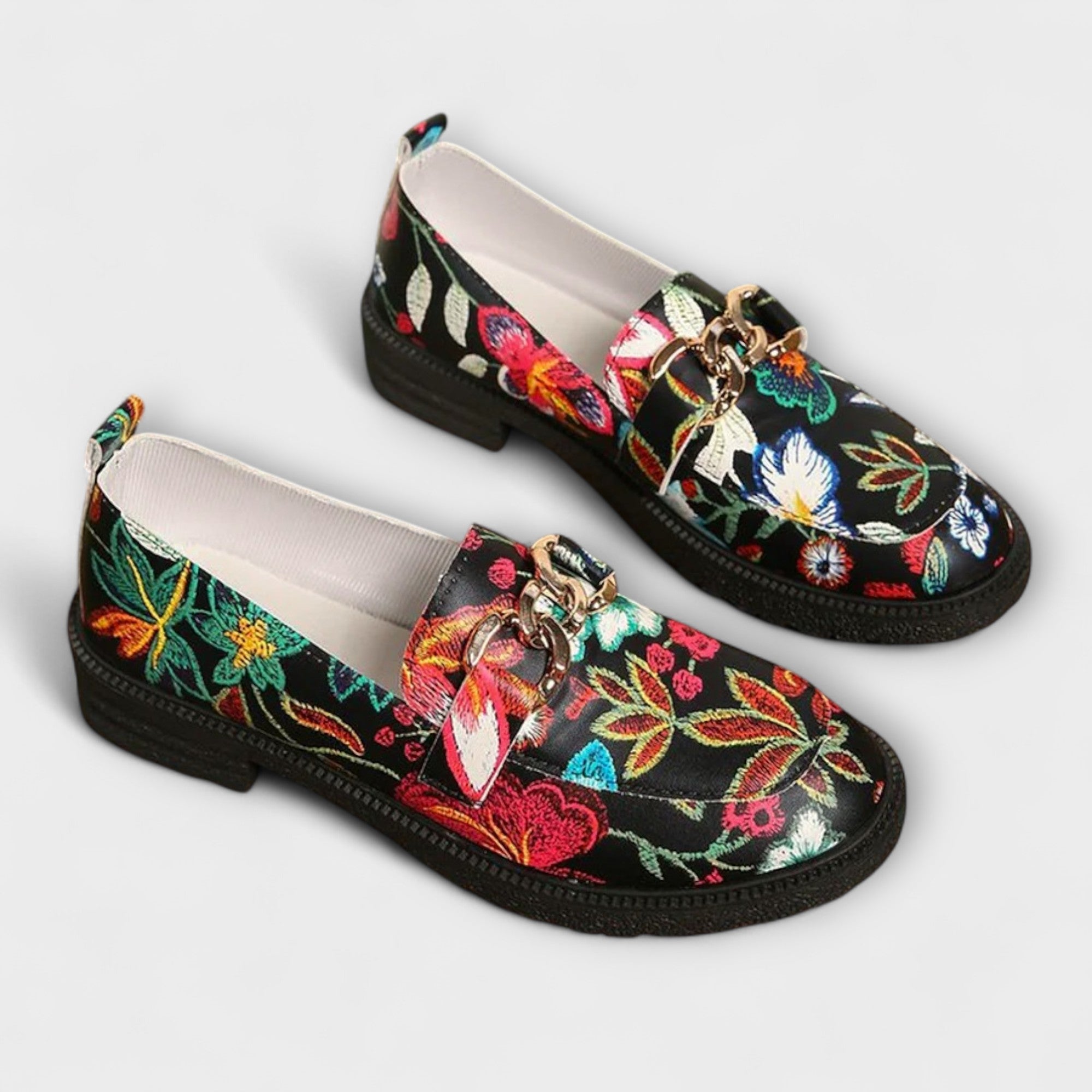 Orla – Multicolor Floral Pattern Loafers