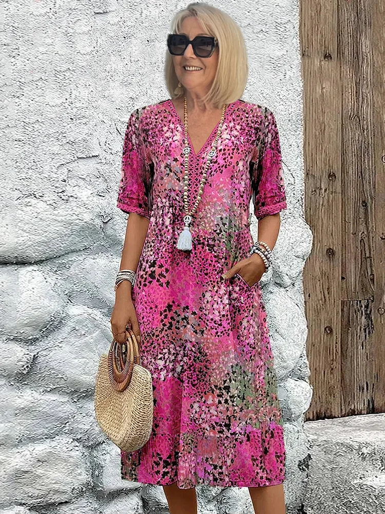 Helen | Stilinga maxi suknelė su žaismingu gėlių motyvu