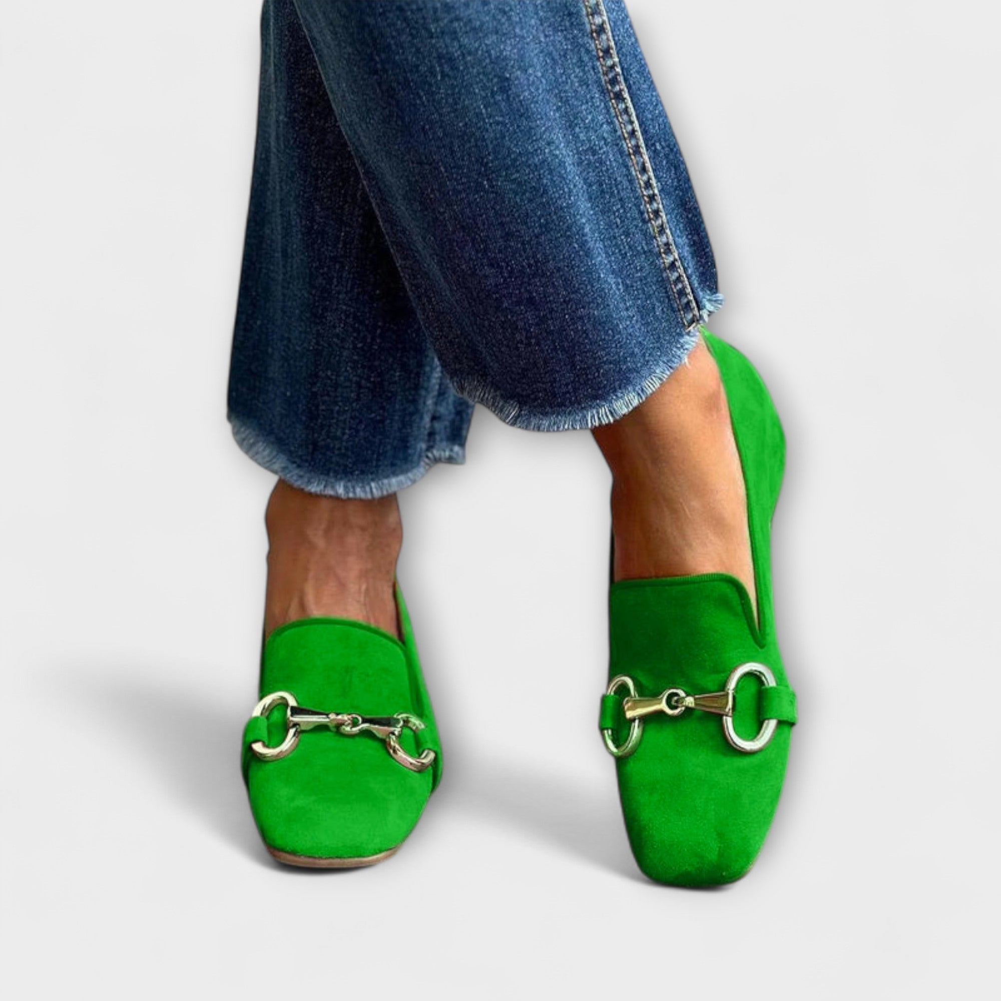 Taliah – Kvadratinės nosies loafers su sagtimi