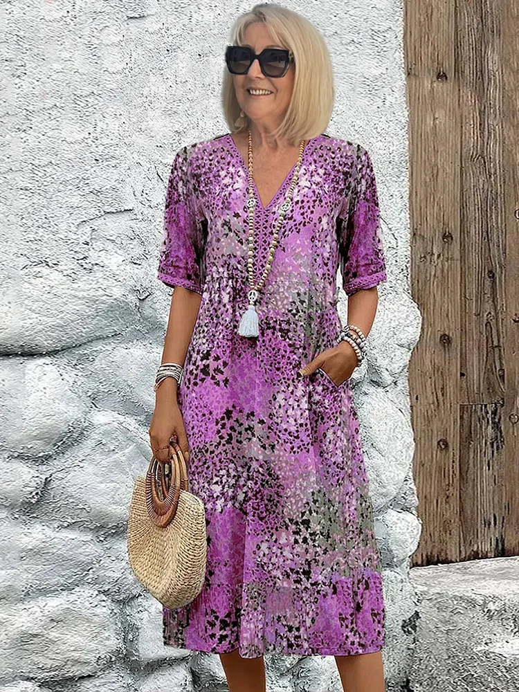 Helen | Stilinga maxi suknelė su žaismingu gėlių motyvu
