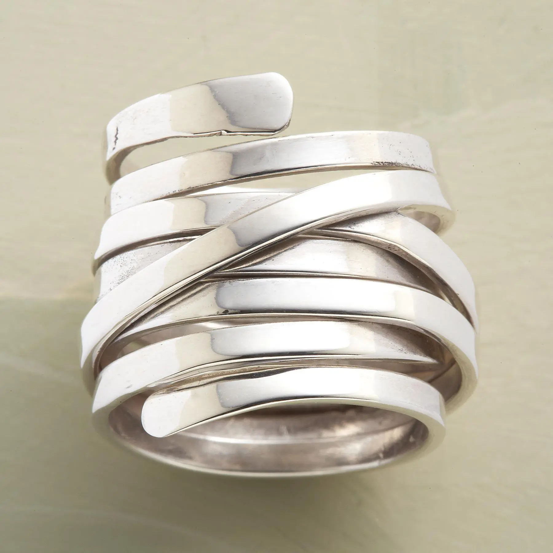 Gretos - Vintage Thick Layer Silver Ring