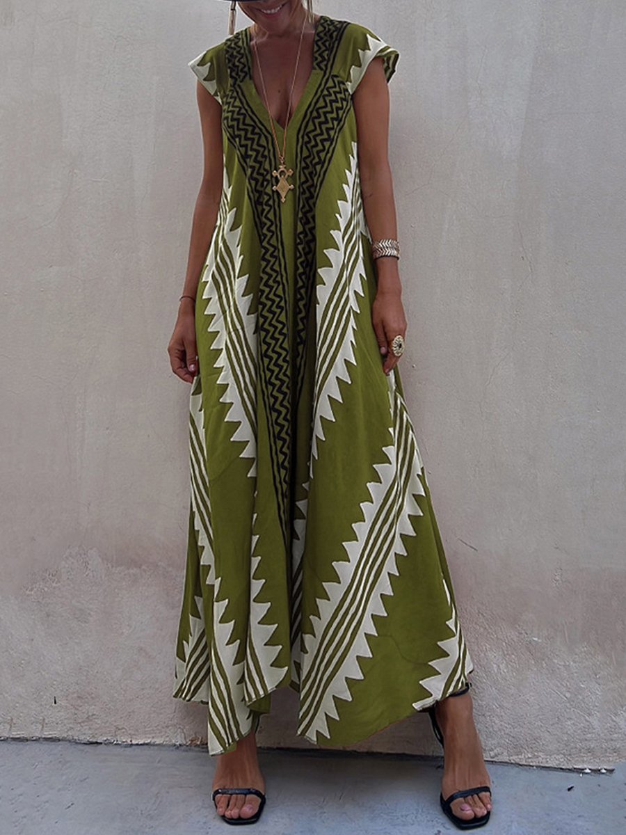 Boho™ | V-Neck Dress with Sleeves