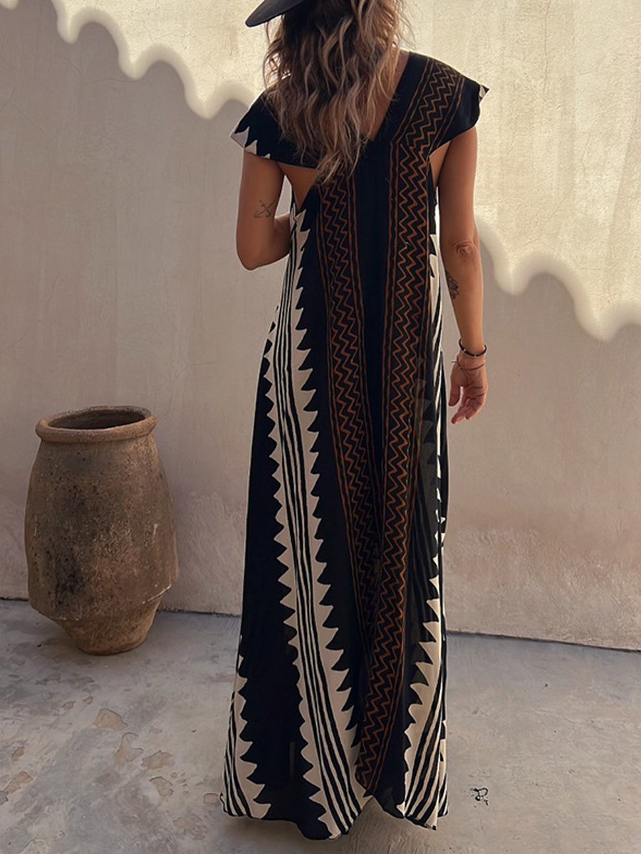 Boho™ | V-Neck Dress with Sleeves